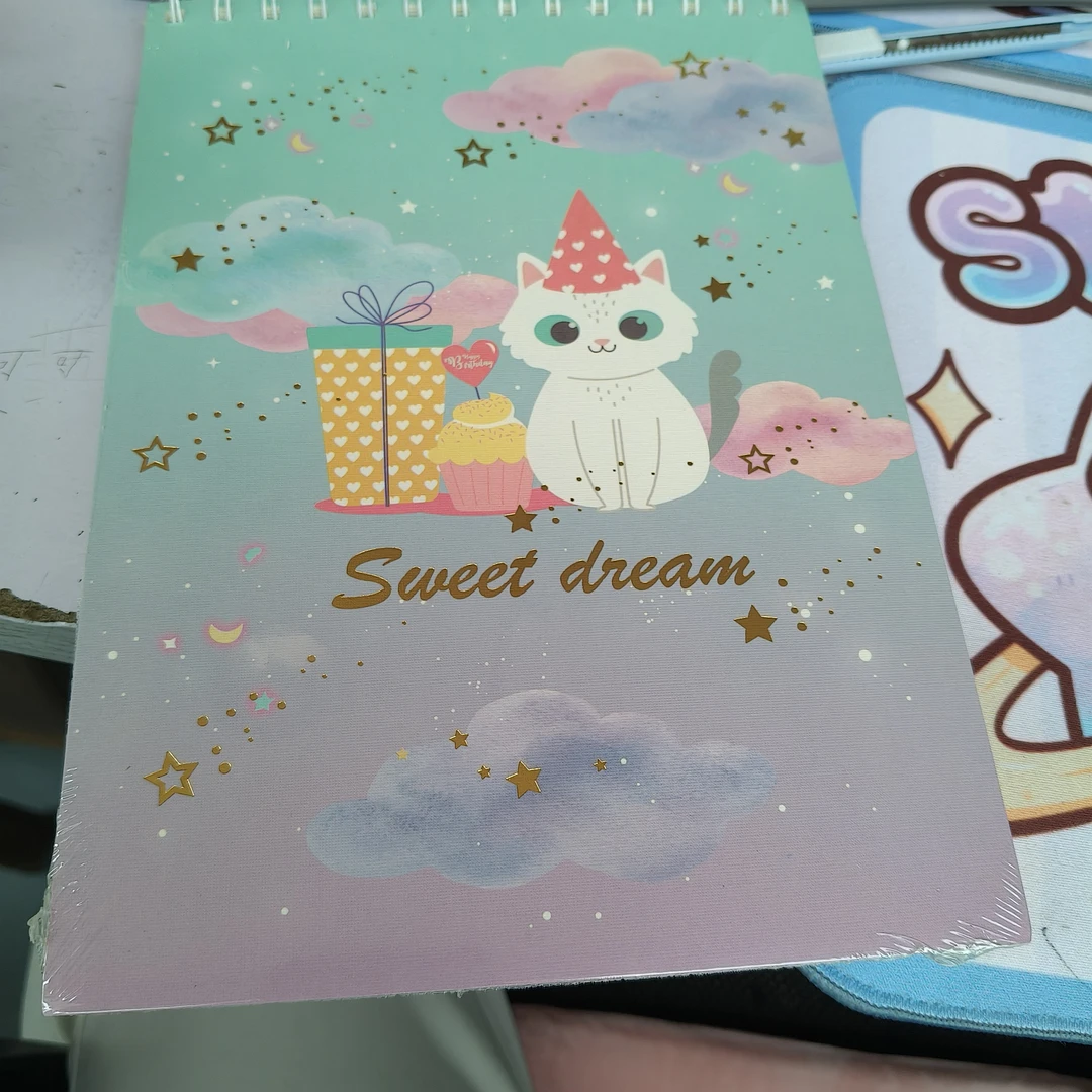 可爱猫咪造型线圈素描本