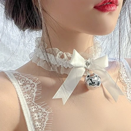 {玉振}新款女士服装配件角色扮演蝴蝶结铃铛项圈p21