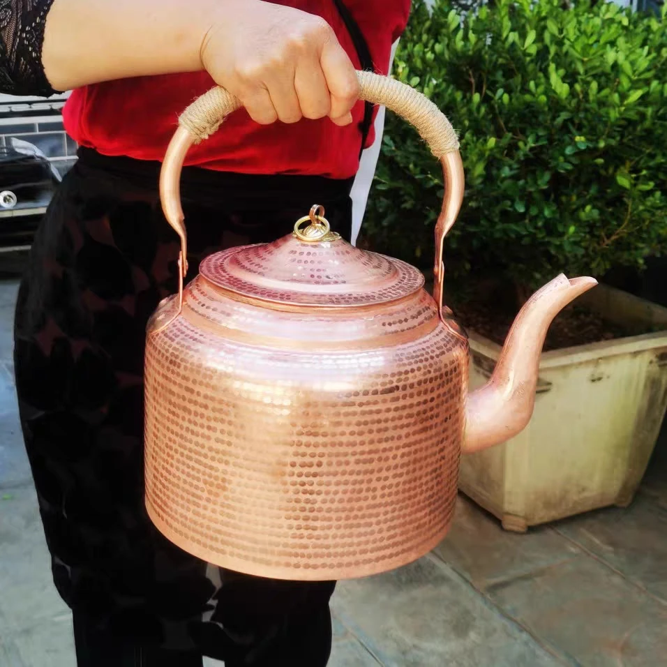 纯手工纯铜茶壶 纯铜烧水壶 厨房烧水壶 紫铜茶壶 烧水壶防烫茶具