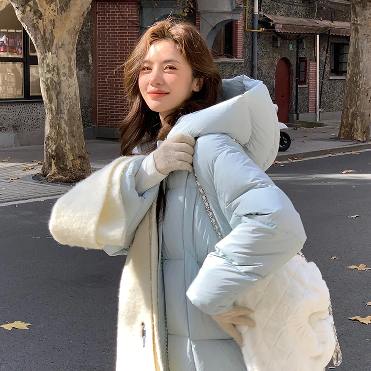 【比利时雪夜】羽绒服女冬2025新中长款白鸭绒洋气高级感超好看长款