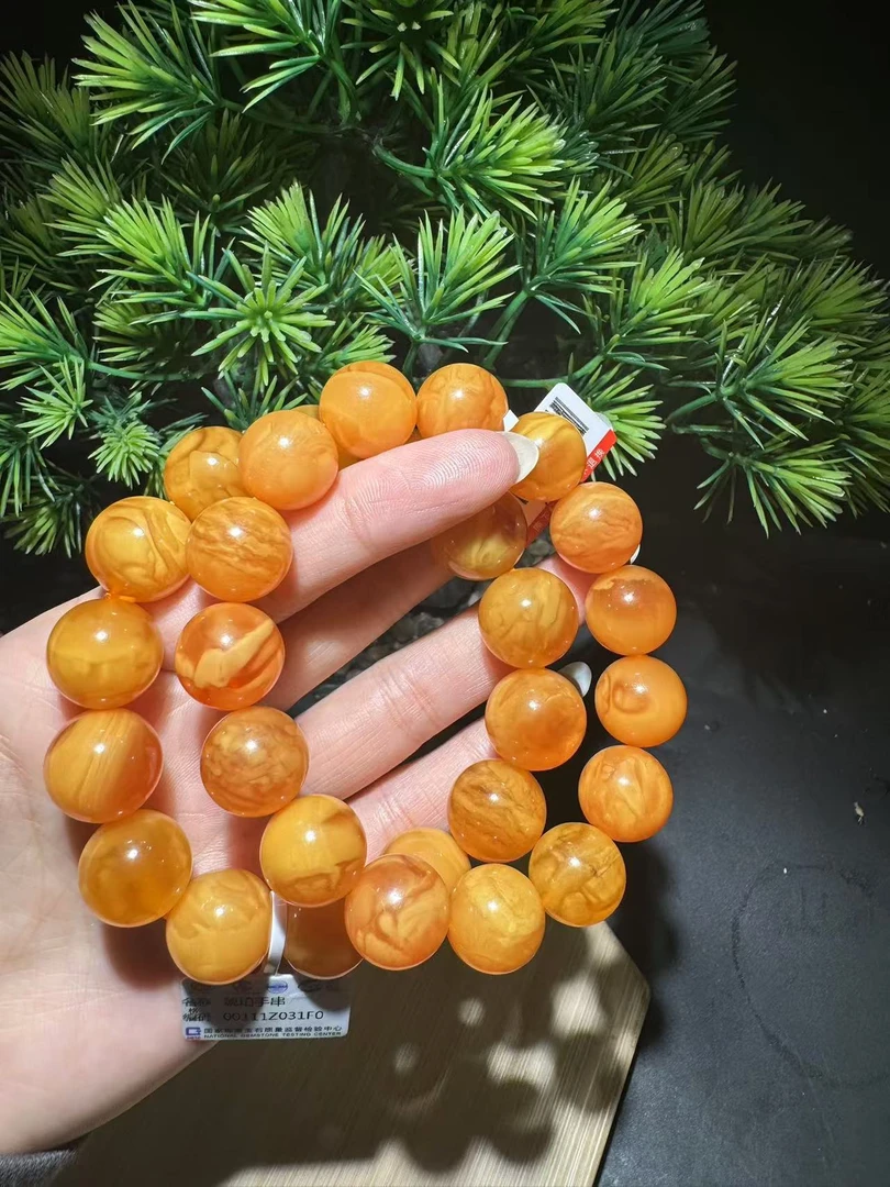 【绿庄】-5120/HQ53-蜜蜡手串-多样性发其一