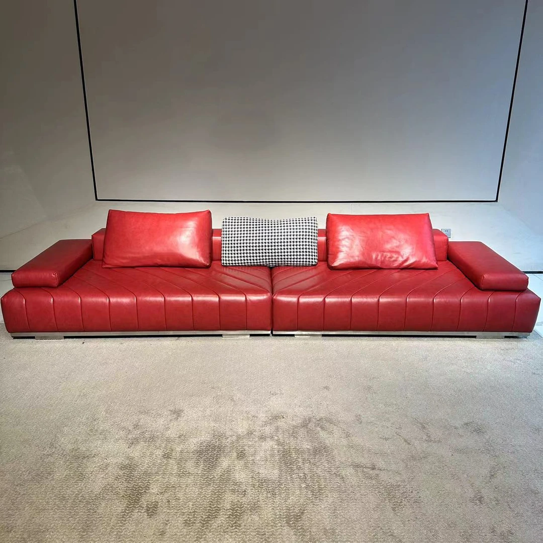 【罗兰沙发】头层牛皮意大利设计师推荐款别墅客厅大小户型复古沙发