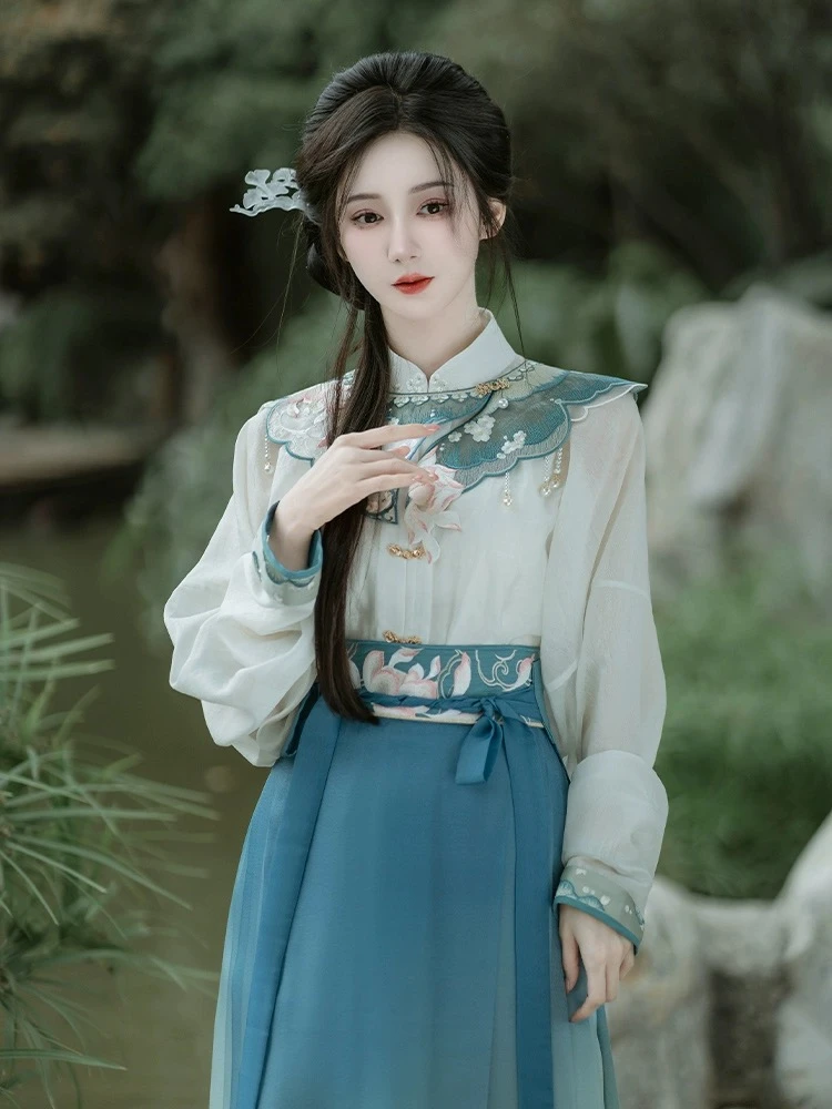 钟灵记【风荷举】荷花荷叶梨花等刺绣春夏仙气日常夏季古风复古