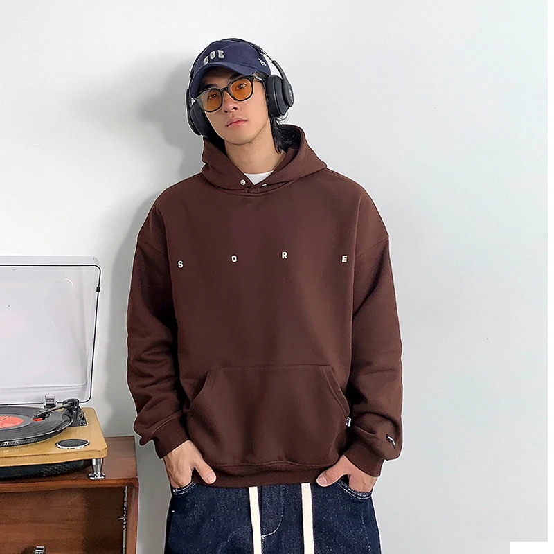 徐太浪美式潮牌连帽加绒卫衣男冬季运动宽松大码套头长袖休闲上衣