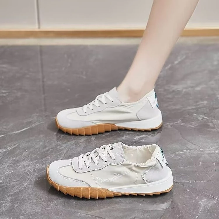 百搭轻便德训鞋软底透气冰丝面料夏季2024新款阿甘鞋小白鞋女