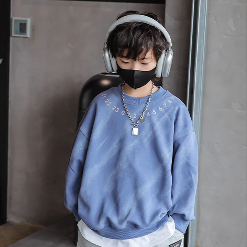 童装男童卫衣春秋款儿童打底衣2024新款中大童长袖洋气男孩秋装