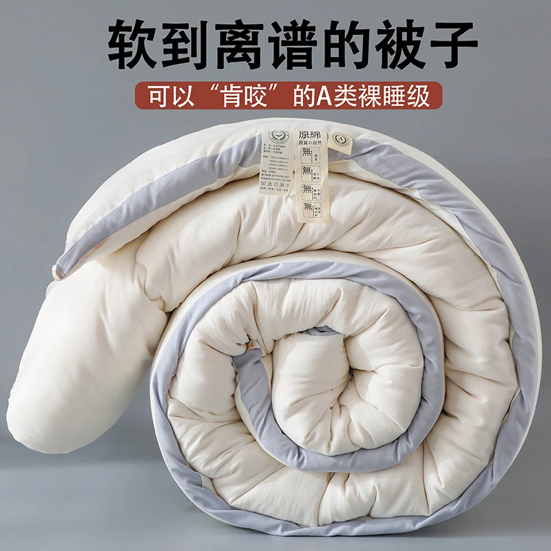 曲映媄A类原棉大豆纤维被春秋被加厚冬被学生被芯四季棉被空调被