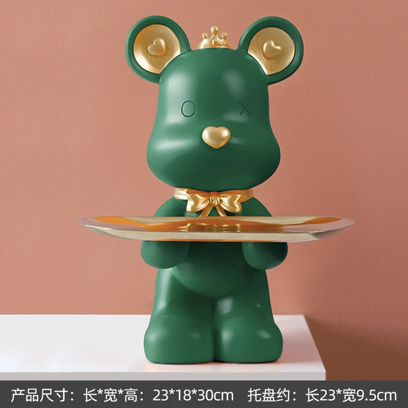 曲映媄暴力熊客厅摆件创意手办收纳家居装饰品桌面摆件树脂工艺品