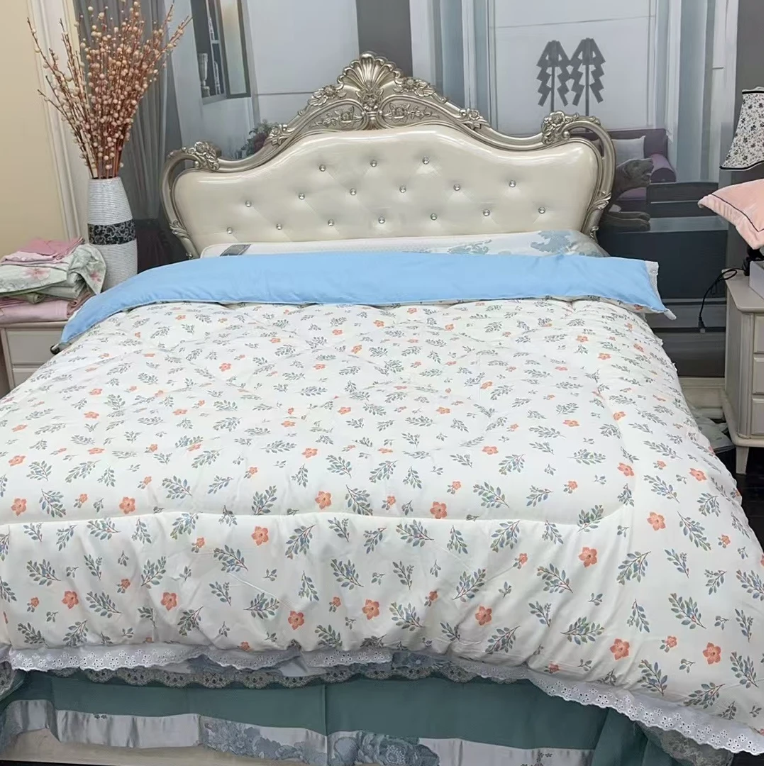 2mx2.3m【陈总专属】羊绒蛋白被-蓝色小花