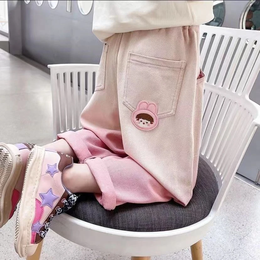 女童裤子春秋款2025新款女宝宝时髦渐变洋气长裤儿童秋装休闲裤潮