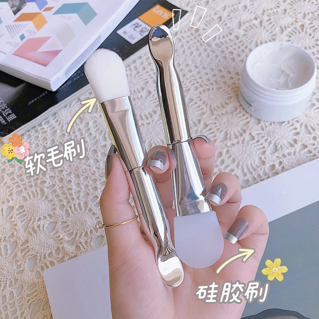 娇泊丝JONBOS双头面膜刷硅胶软毛挖勺面膜美容专用泥膜涂抹多功能