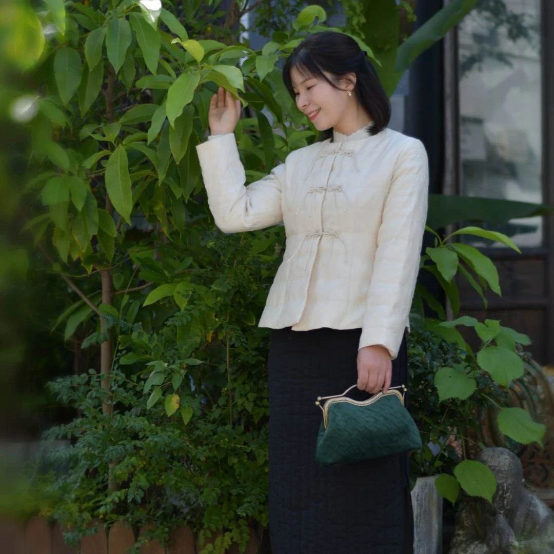 原创设计.秋冬新款耦合紫米白双色白鸭绒短款羽绒外套-OH-3022100