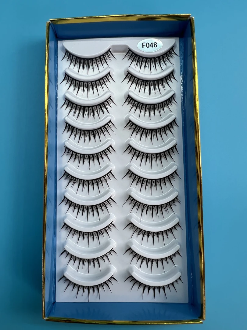 7号芭比款硬梗假睫毛送胶水（8到11）