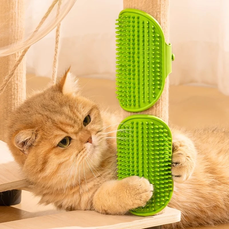 猫咪蹭痒器除毛刷橡胶桌腿绑带猫玩具蹭毛神器猫抓板解闷宠物用品