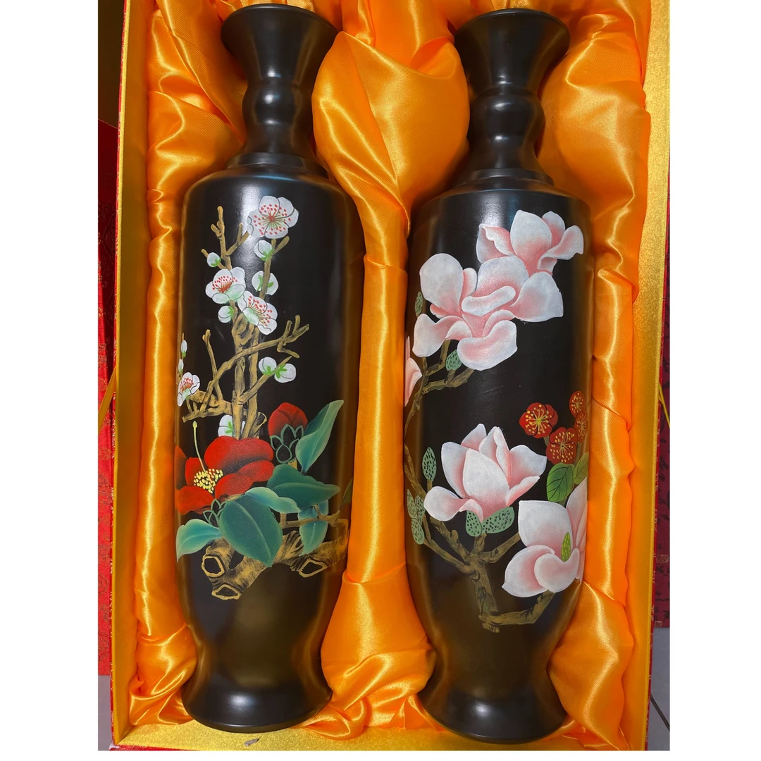 玉堂富贵花瓶手艺中式摆件