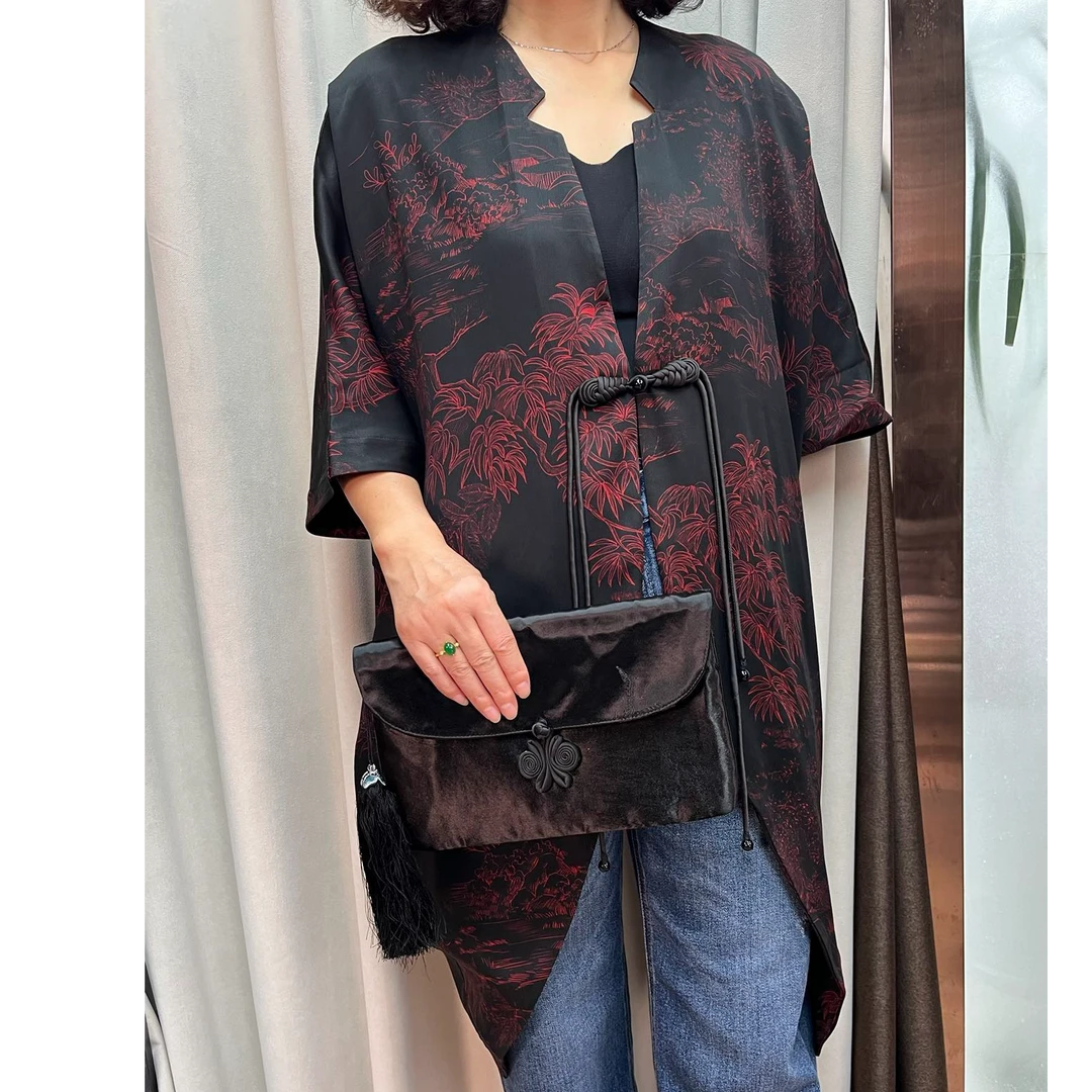 一粒扣   重缎 60姆咪 日常复古汉服禅意国风上衣