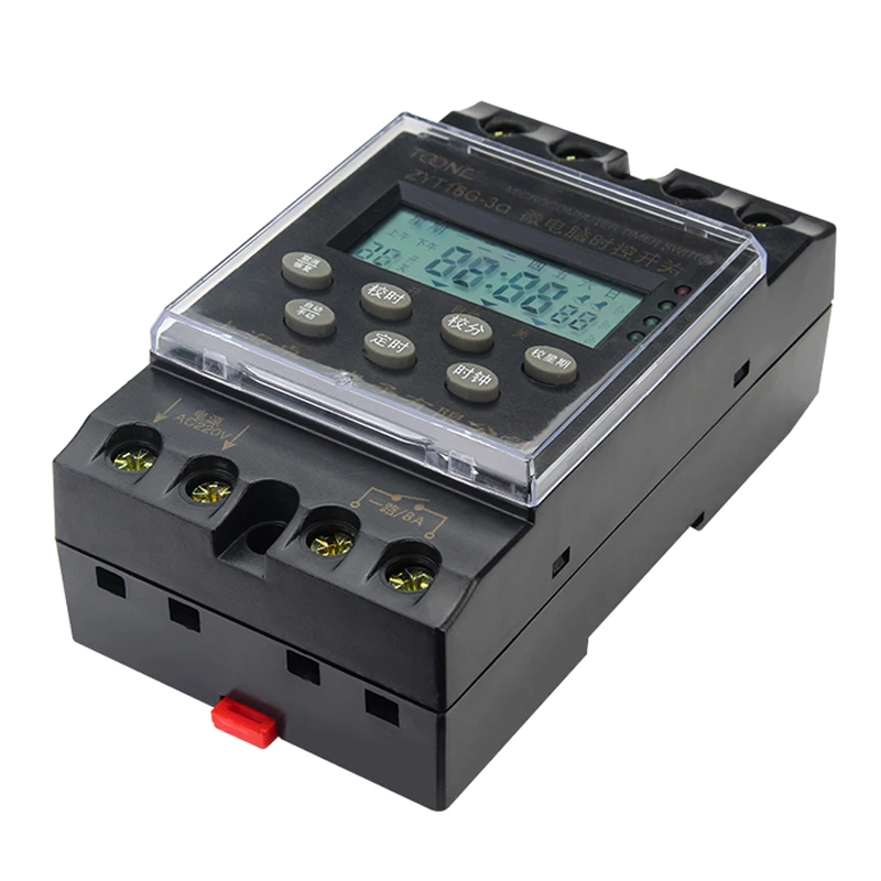 卓一3回路微电脑时控开关16组多路定时开关控制器三路定时器电源