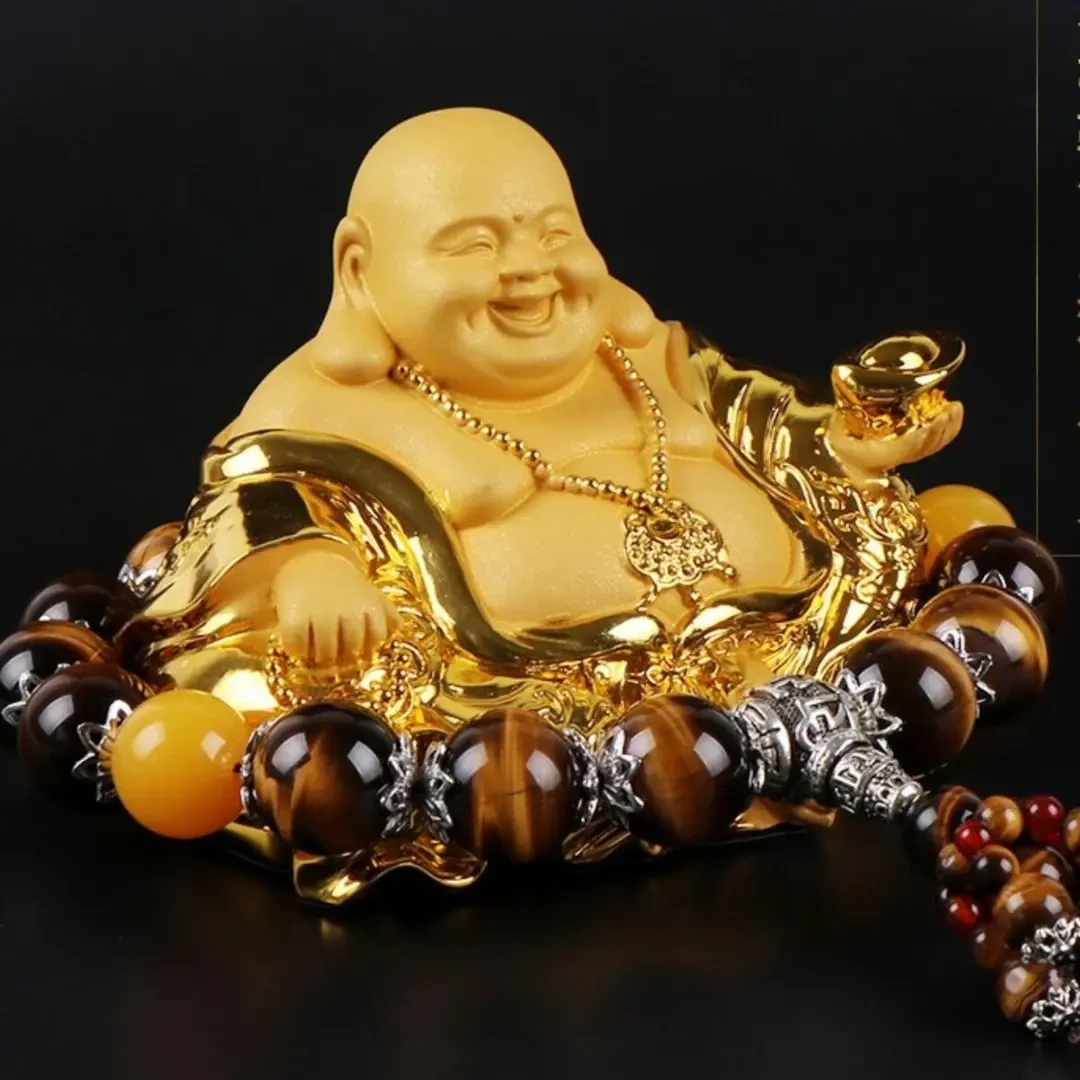 汽车内饰品摆件弥勒中控台摆件男士香水车载摆件车内装饰品