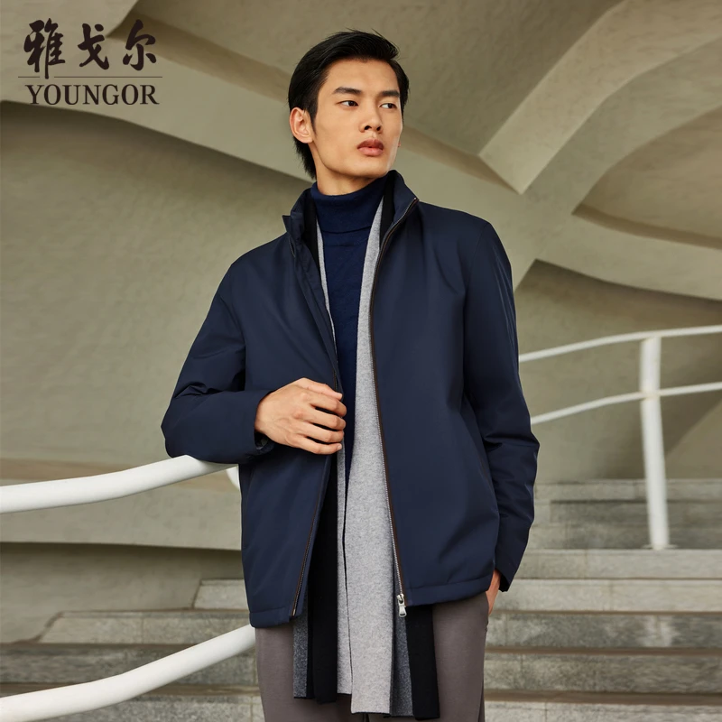 【新款+鹅绒】雅戈尔男行政羽绒服商务休闲保暖外套439898立领