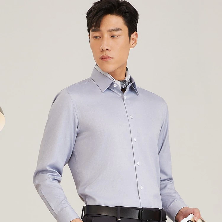 【纯棉DP免烫】雅戈尔士男春季透气商务休闲纯棉长袖衬衫16384