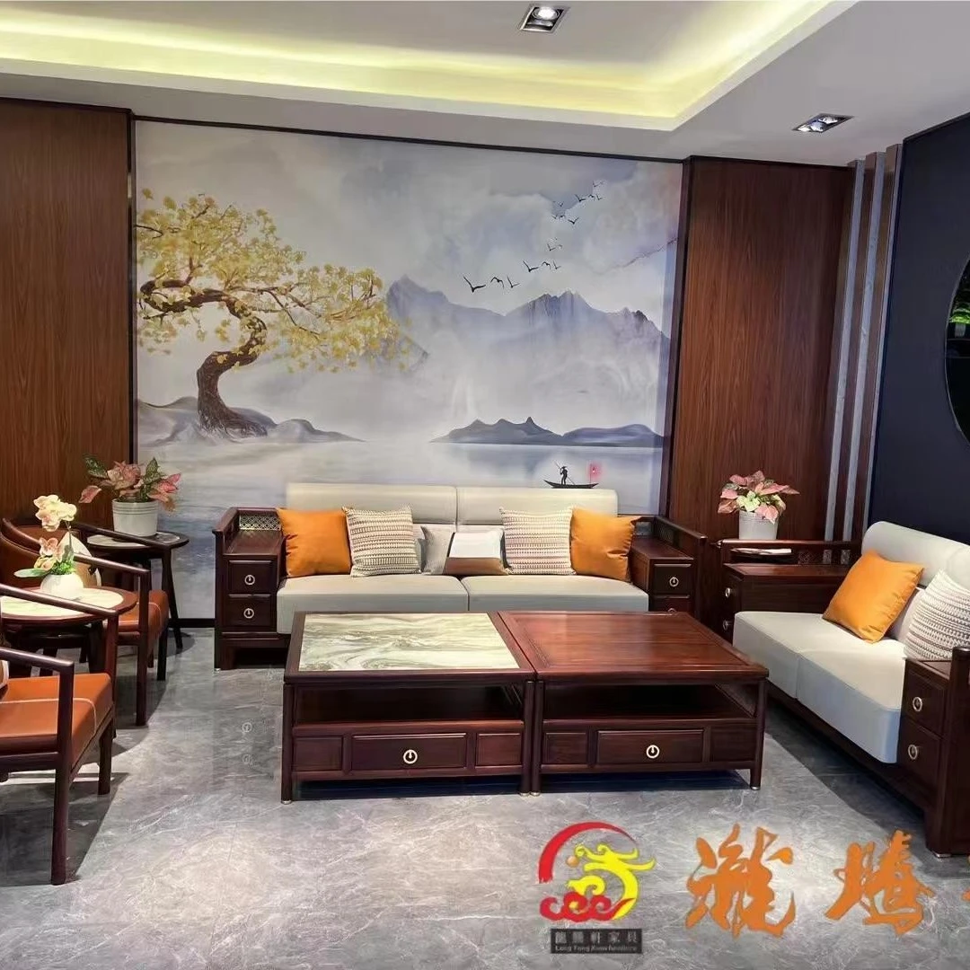 东非酸枝材质 雅尚沙发八件套 新中式 轻奢成套榫卯结构 结实耐用