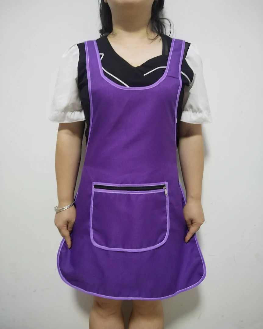 休闲款交叉背带围裙上班厨房男女通用型