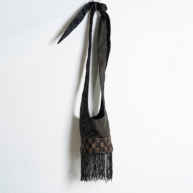 【走秀款】佗寂时尚文艺百搭香云纱采薇包包AEM3Q436