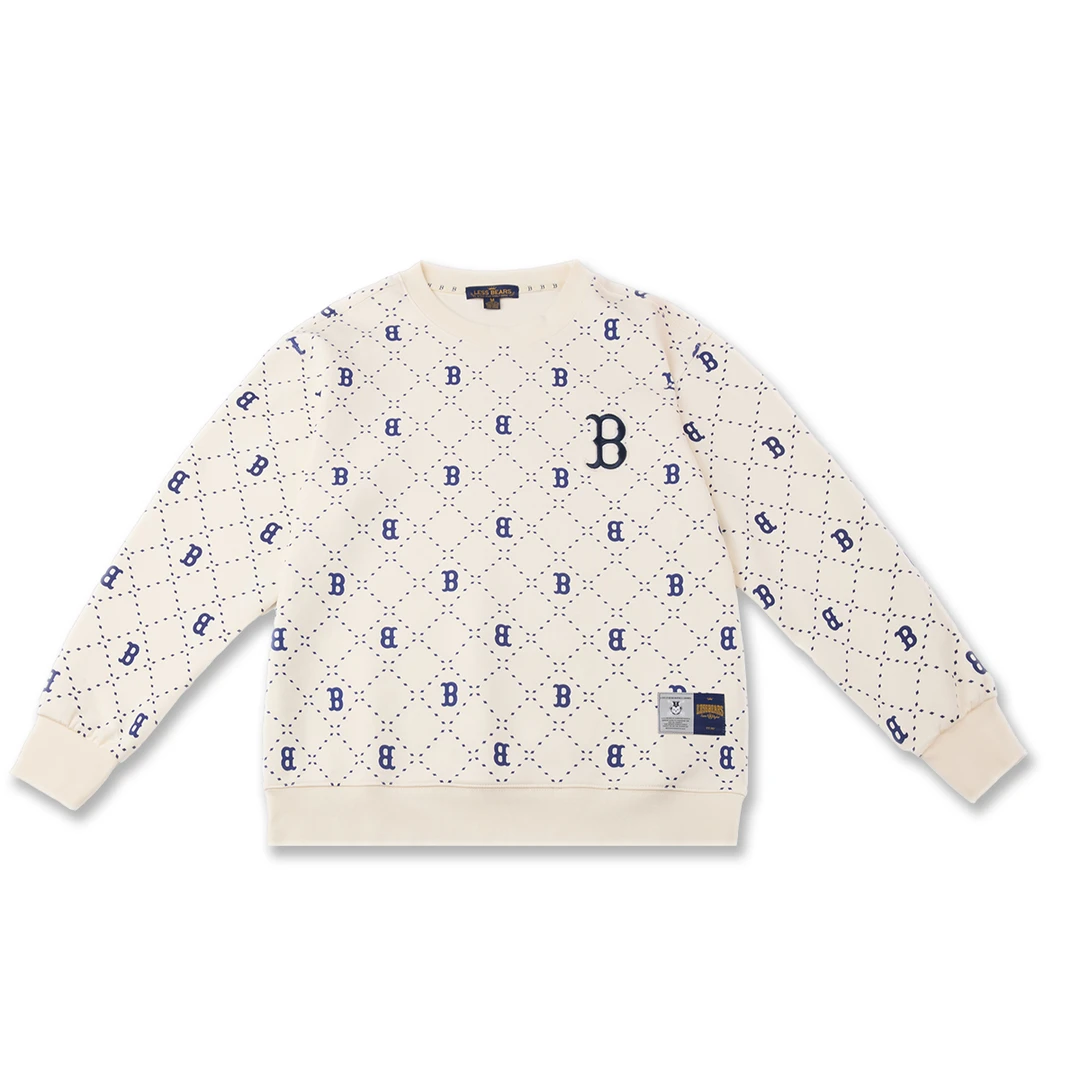 LESS BEARS英国皇家小熊秋季宽松情侣款长袖休闲卫衣LS24BSY001