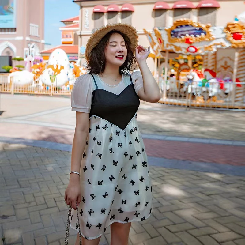 语萱娜新品大码女装气质显瘦连衣裙显瘦减龄X2341