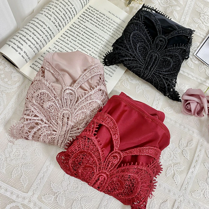 语萱娜【80-170斤】大码内裤女性感时尚胖mm三角裤3条装AX515