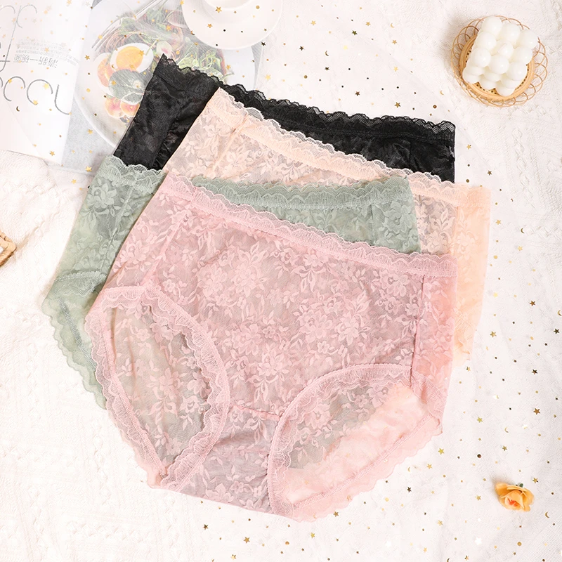 语萱娜【130-220斤 】女士内裤女底裤透气短裤新品4条装AX301