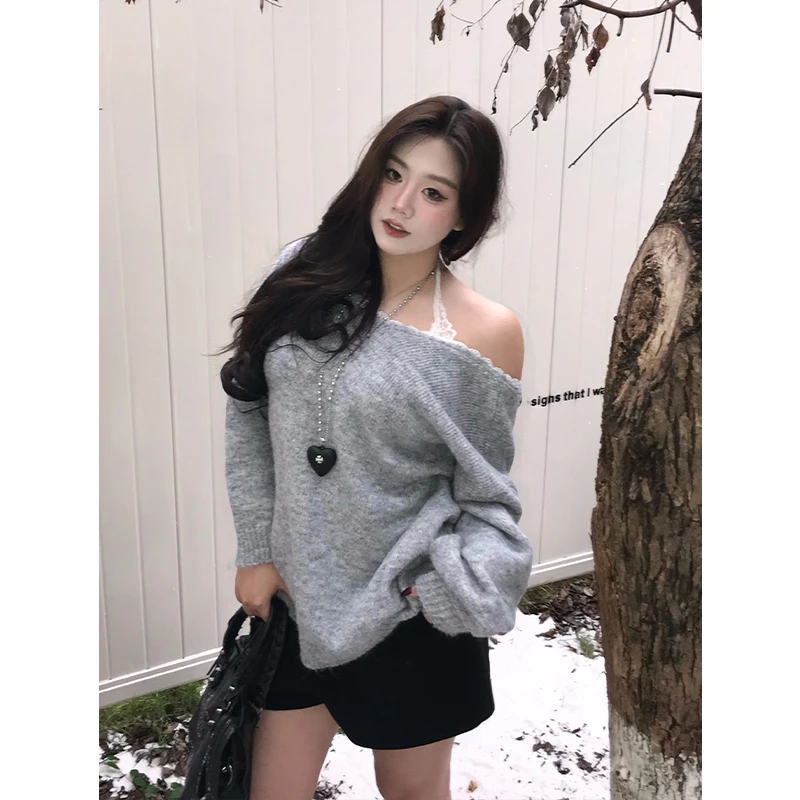 圆大敏「时髦调性」宽松显瘦短裤套装冬季微胖mm8925