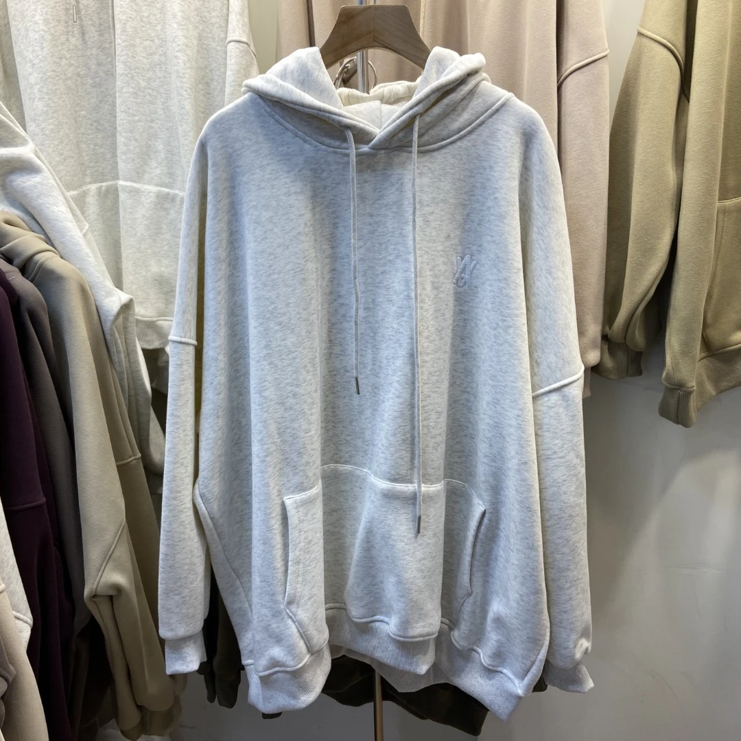 【工厂店】新款女卫衣大版百搭连帽外衣帽衫加绒刺绣大卫衣外套