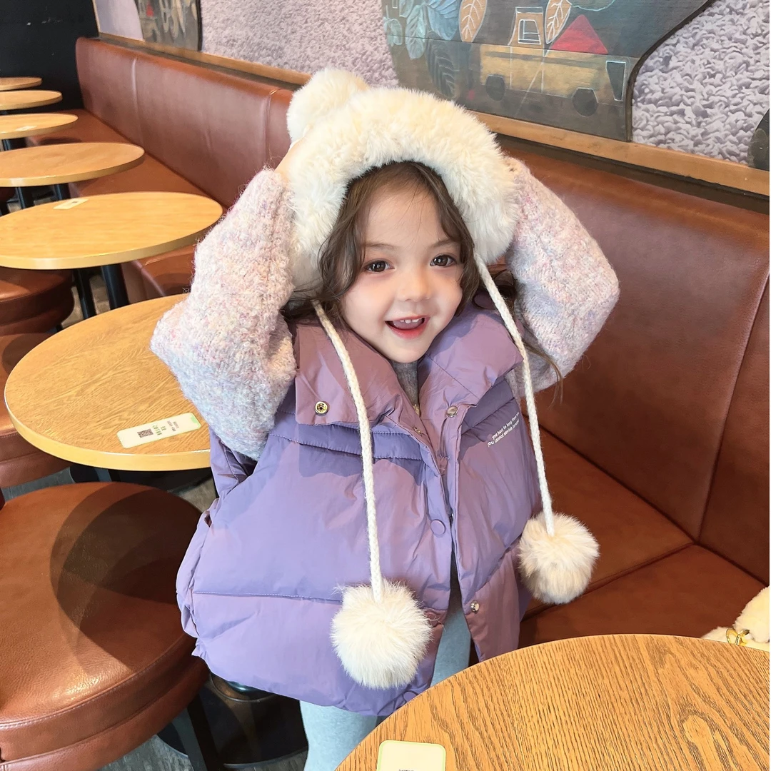 【Mt studio】【现货】泡泡韩版棉衣马甲春秋季女童精致百搭洋气时尚