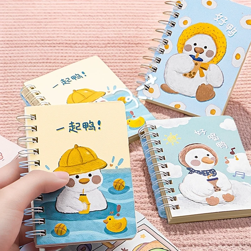 迷你文具小本子手帐本超萌可爱笔记本线圈笔记本卡通便携口袋本