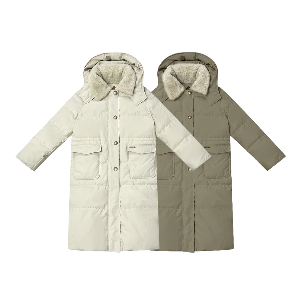 【新品上市】连帽保暖舒适抽绳收腰羽绒服时尚气质保暖外套YF0908