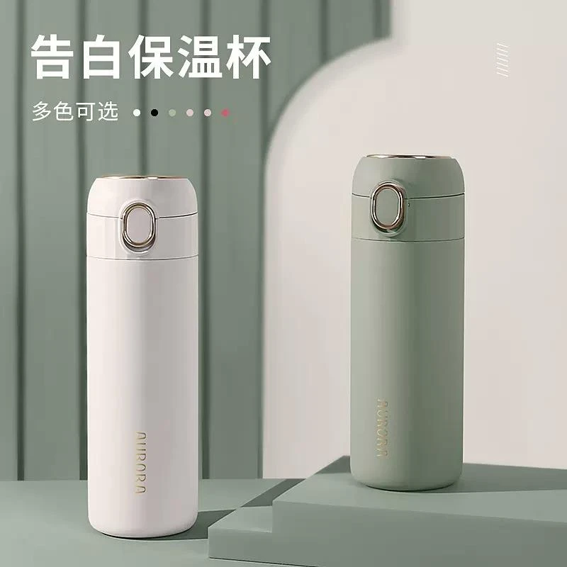 316不锈钢女学生潮流弹跳简约ins创意运动户外情侣多色杯子保温杯