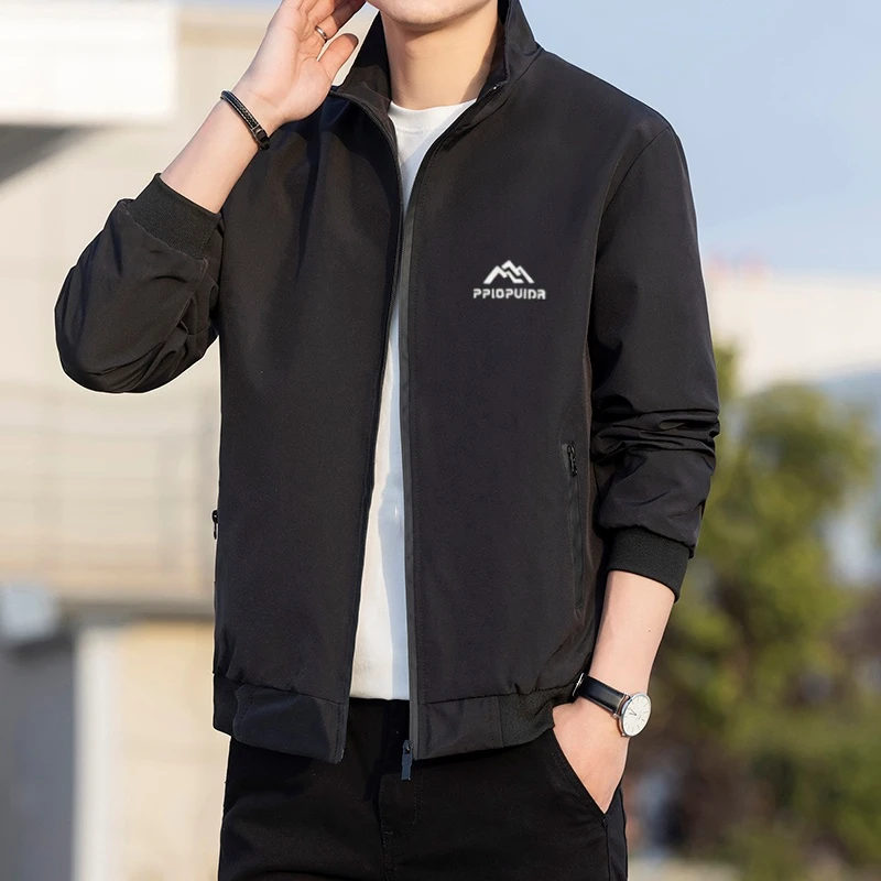 新款夹克2024春秋男士棒球服防风立领外套休闲百搭上衣男装运动服