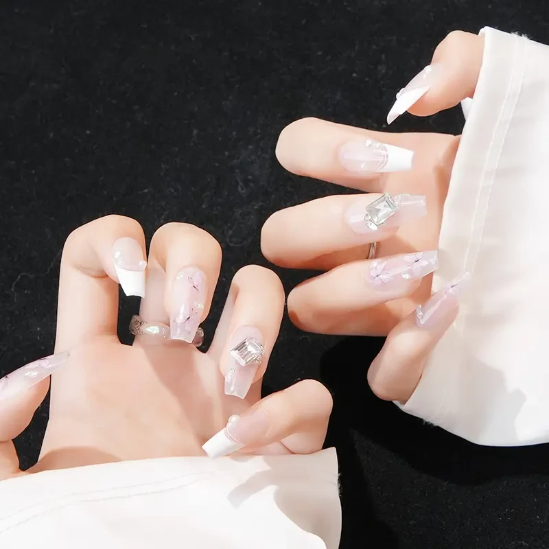 【紫漫流蝶】新品春夏季少女系列纯手工定制美甲可拆卸穿戴甲