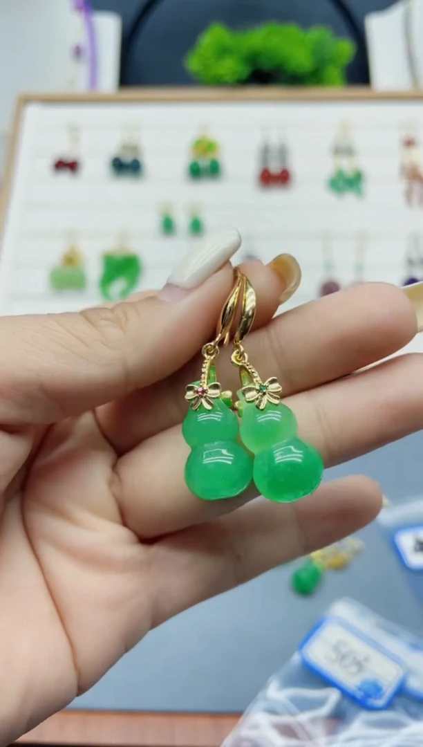 【闪购商品】翡翠耳饰14K金镶嵌606000