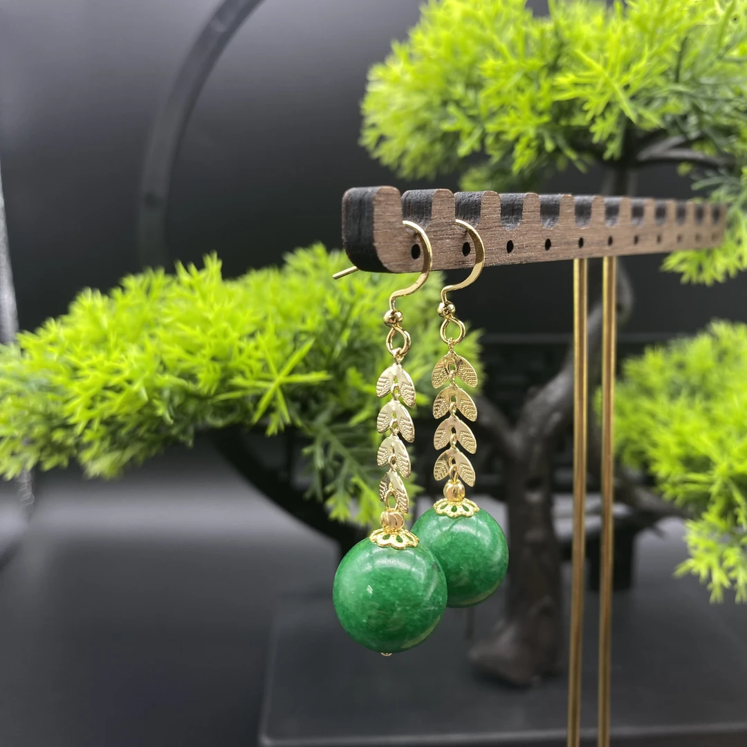 简约气质款国风版金枝玉叶款耳饰201000