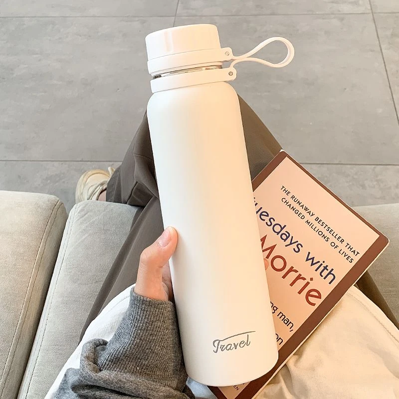 简约大容量保温杯男女便携户外运动水杯高颜值不锈钢学生水壶杯子