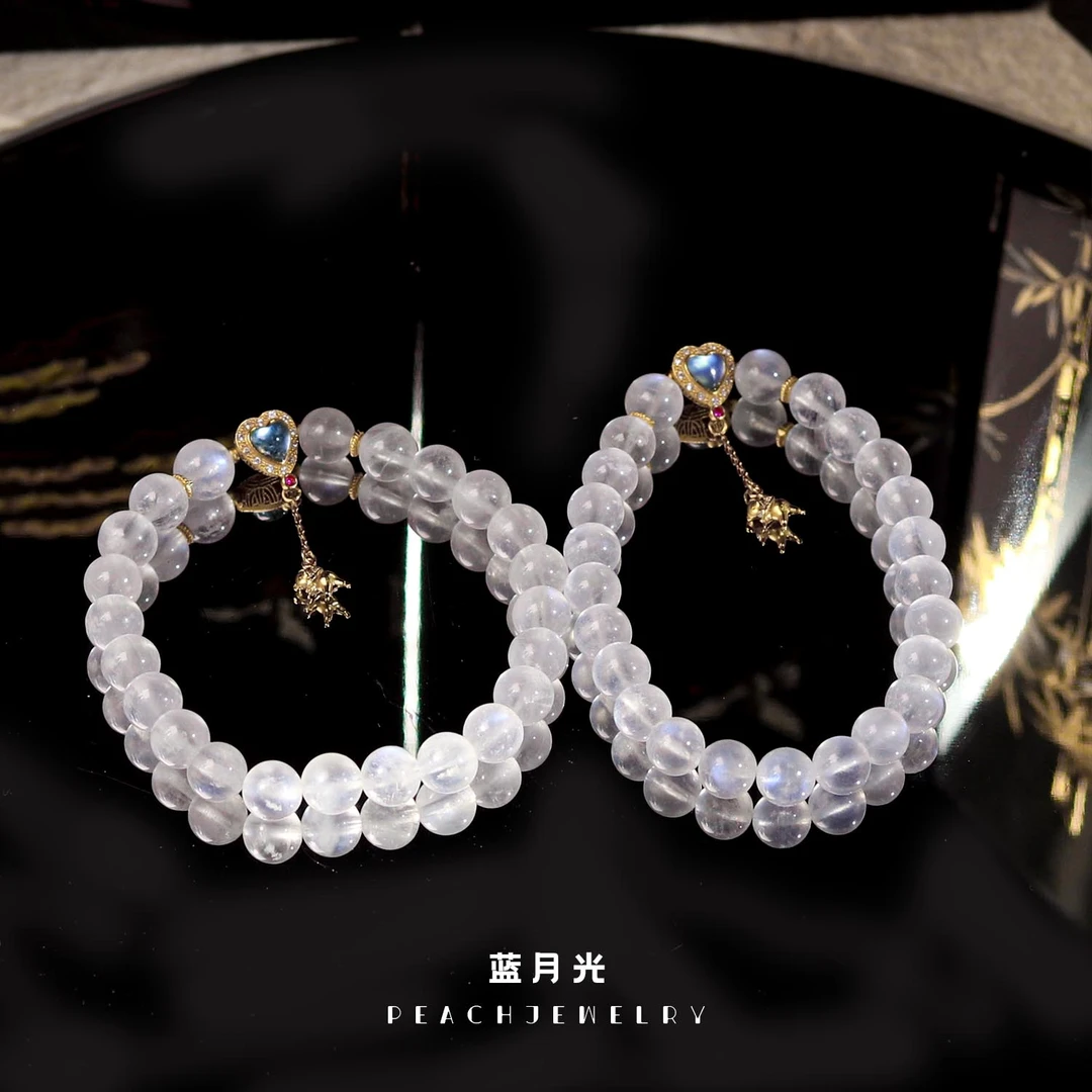 《月下华尔兹（蓝）》蓝月光手链 XL611 多样性发一 颜色微差