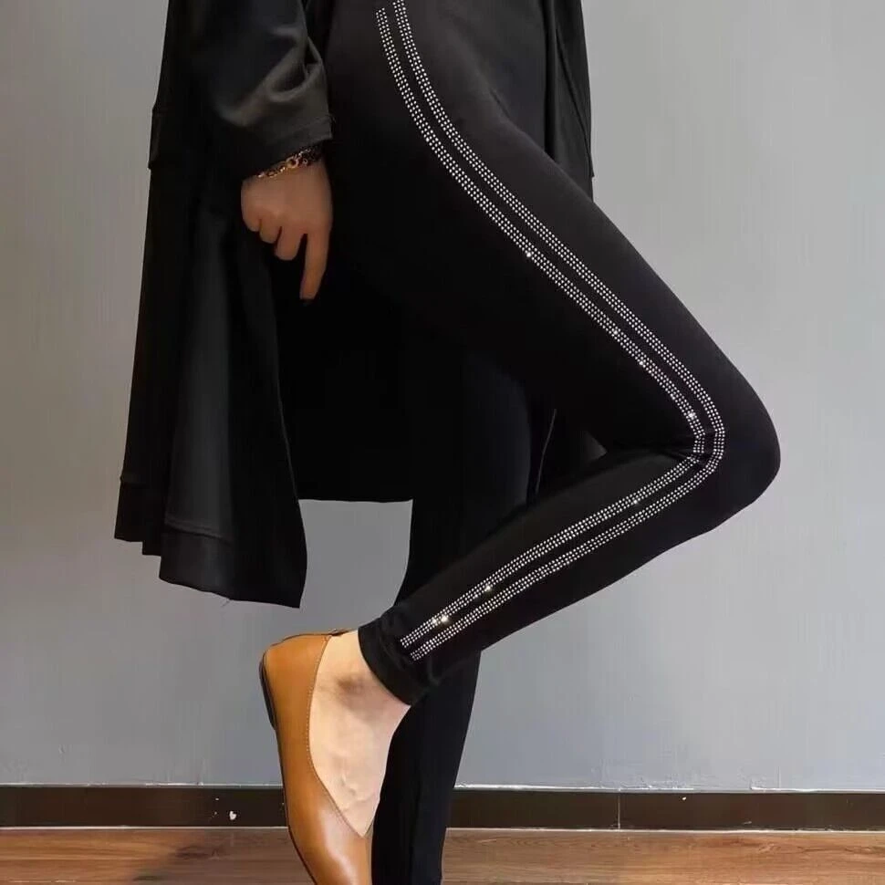 新款莫代尔秋冬外穿加绒保暖高弹力显瘦高腰加肥胖mm大码打底裤女