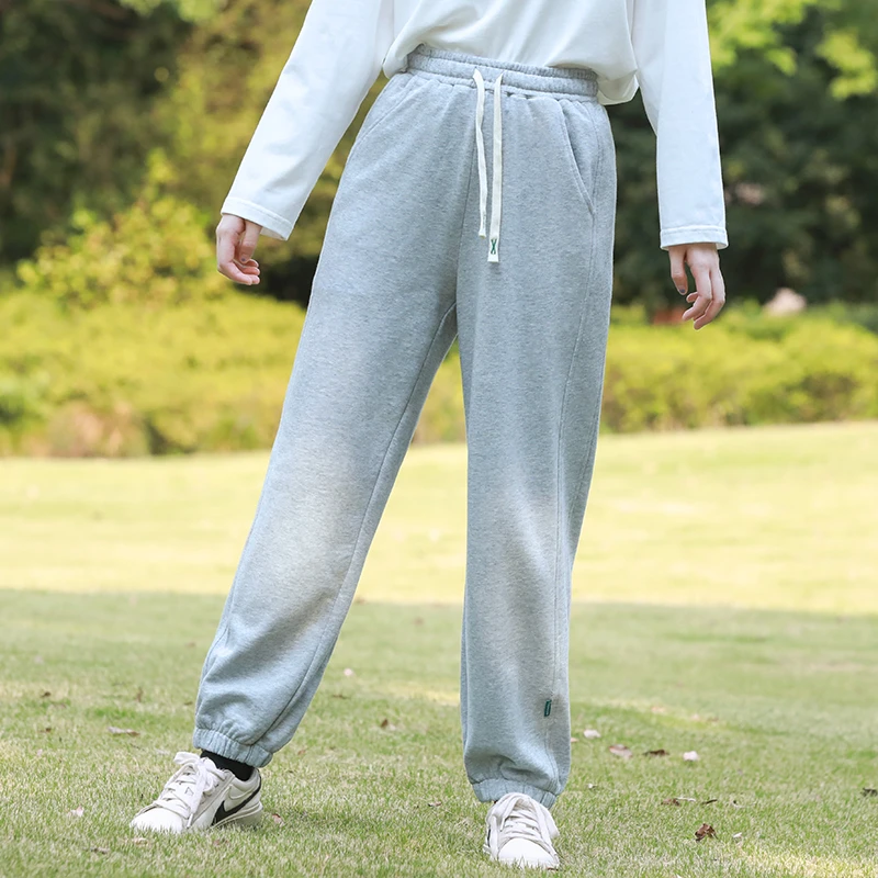 运动裤春季初中学生秋装少女大童12-18岁高中女生束脚休闲长裤子