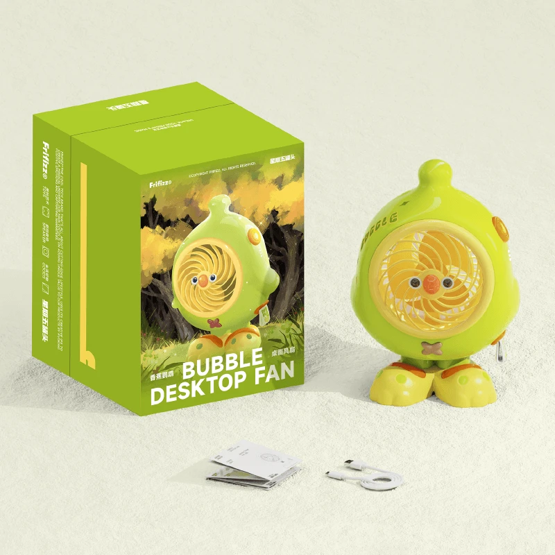 星期五罐头香蕉鹦鹉风扇桌面摆件精美礼物无线循环扇usb风扇静音