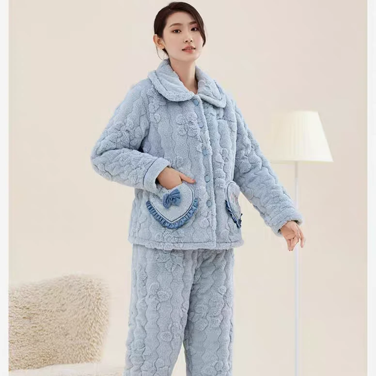 好波可爱加厚防寒家居套装