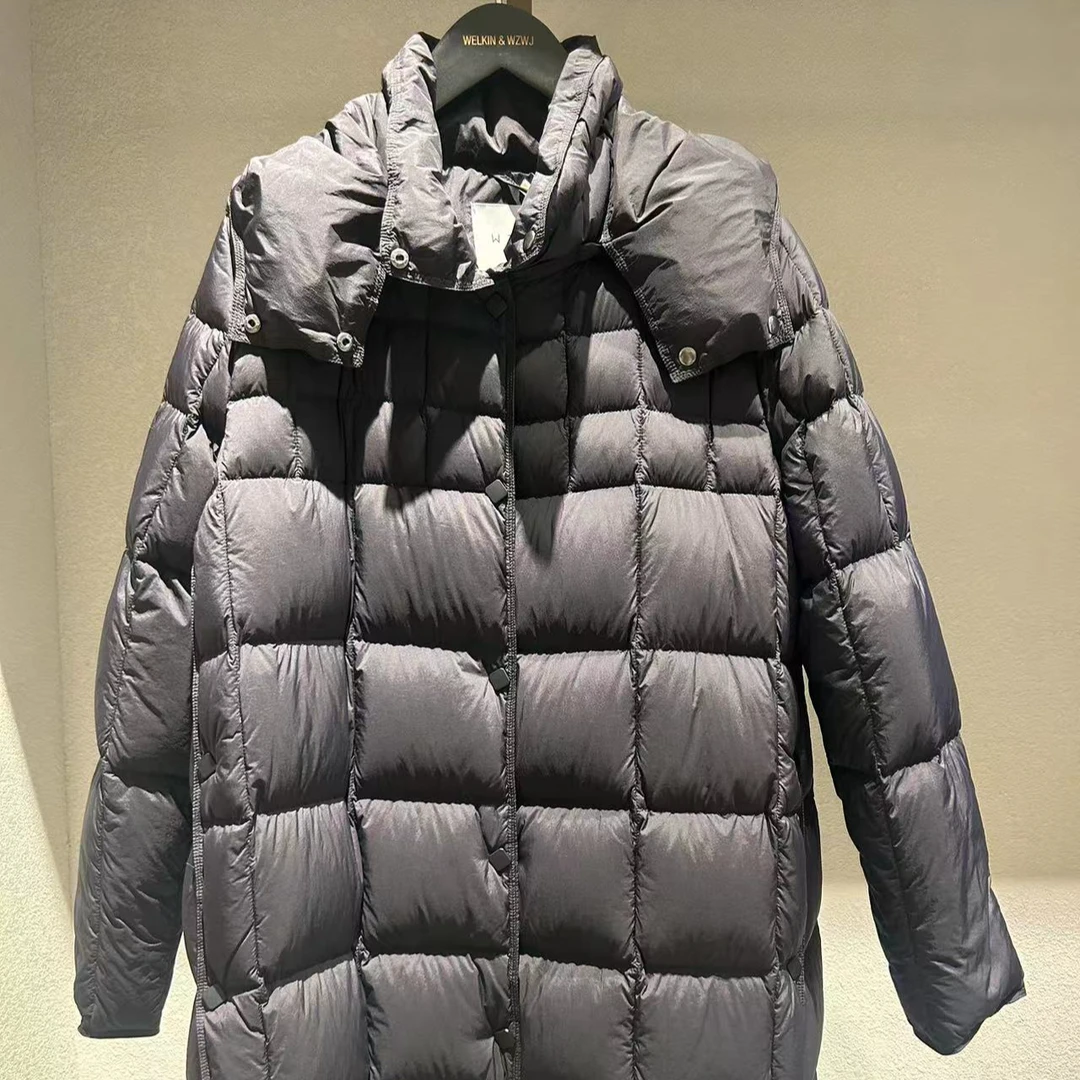 未知未觉中长款连帽羽绒服