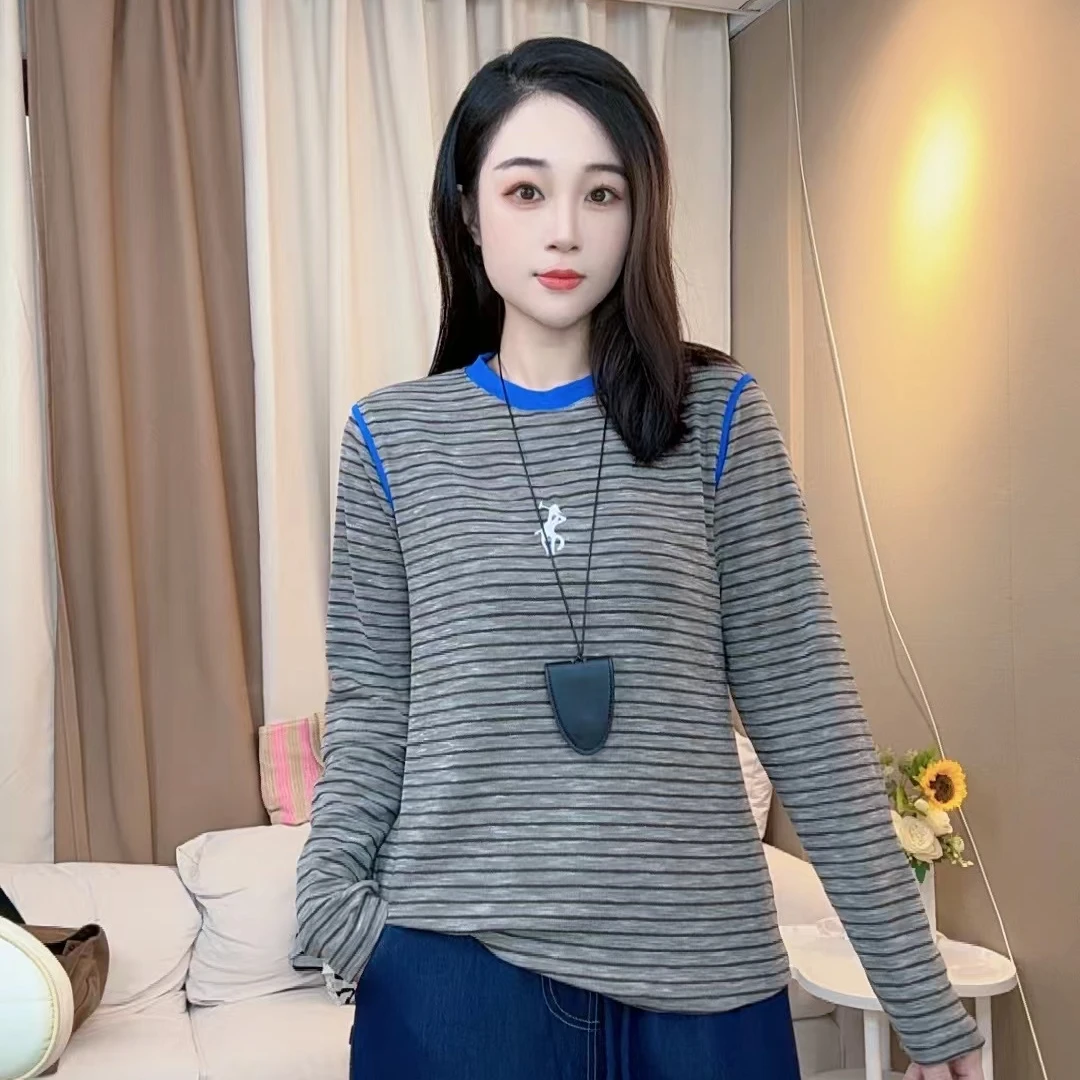 【情调长袖】长袖女士秋冬季时尚圆领休闲百搭秋款长袖