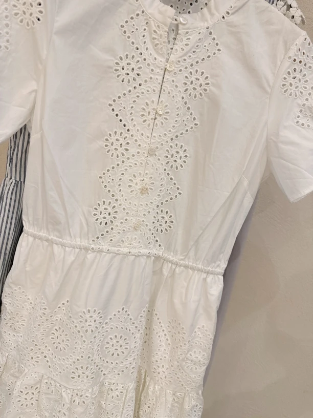 Soyinkala 马德拉刺绣镂空连衣裙